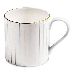 Richard Brendon Pinstripe Gold Large Mug, Set Of 2 In White