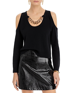 Shop L Agence L'agence Indy Chain Sweater In Black