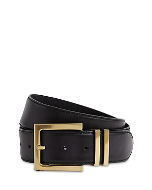 Shop Reiss Brompton Women's Angular Leather Belt In Black