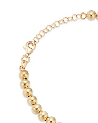14K Yellow Gold Polished Bead Bracelet