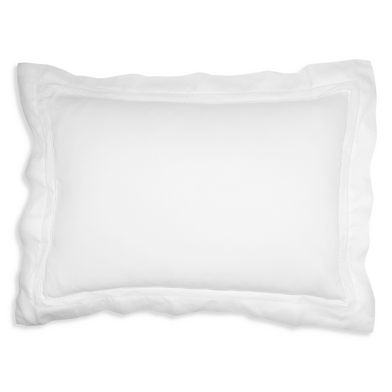 Frette Essentials Doppio Ajour Standard Sham In White