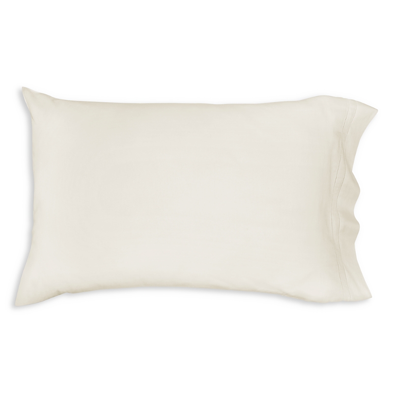 Frette Essentials Doppio Ajour Standard Pillowcase In Milk