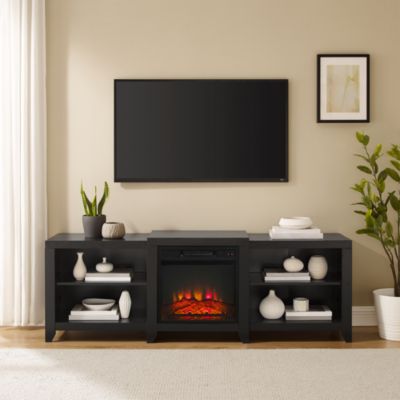 Crosley - Ronin Low Profile Fireplace TV Stand
