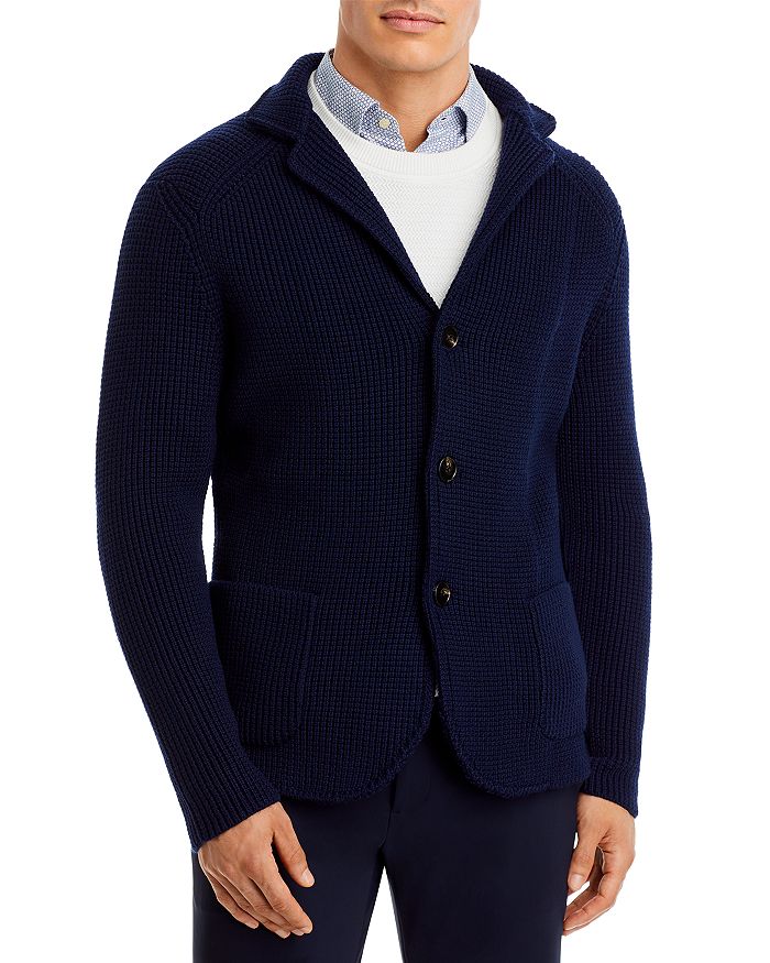 Maurizio Baldassari Merino Wool Barley Stitch Regular Fit Sweater ...