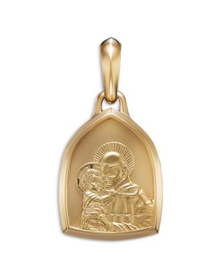 18K Yellow Gold Amulets St. Anthony Pendant