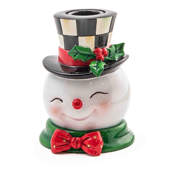 MackenzieChilds Snowman Candle Holder Bloomingdale's