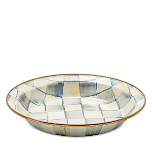 Shop Mackenzie-childs Sterling Check Enamel Pie Plate In Multi