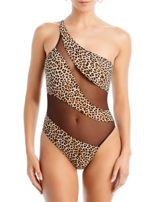 Norma kamali leopard sales swimsuit