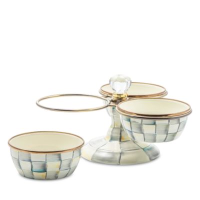 Sterling Check Enamel Triplicity