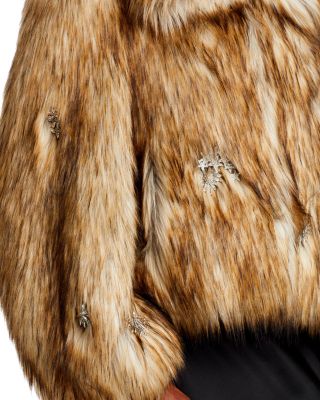 Cinq à Sept Tenley Embellished Faux-Fur Coat | Bloomingdale's