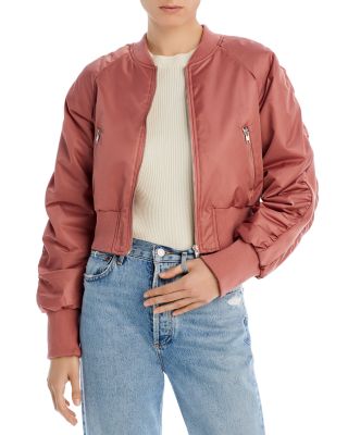 Bloomingdale’s buy Aqua Pink Jean Jacket Puff Sleeve xs/s