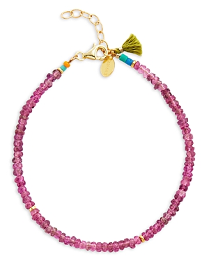 SHASHI NATASHA GEMSTONE BEADED FLEX BRACELET