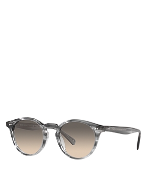 Oliver Peoples Romare Round Sunglasses, 50mm In Gray/tan Gradient