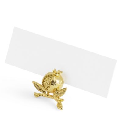 Pomegranate Gold Place Card Holders, Set of 4