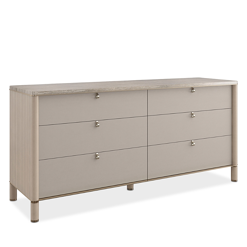 Caracole Balance 6 Drawer Dresser In Tan