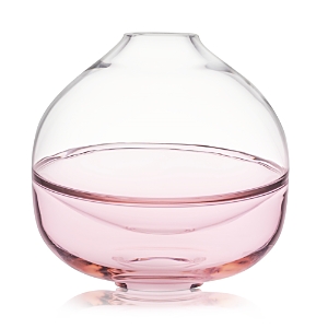 Orrefors Septum Pink Crystal Vase In Pink