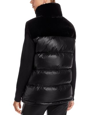Moncler Lempa Faux Fur Trim Down Puffer Vest | Bloomingdale's