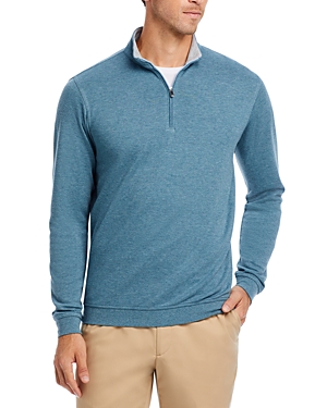 Peter Millar Men's Crown Comfort Quarter-zip Sweater In Reservoir