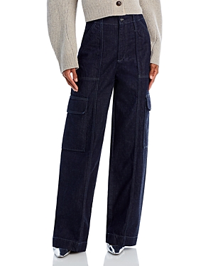 Ag High Rise Wide Leg Cargo Trouser Jeans In Prince St In Prince St