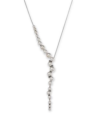 Georg Jensen Sterling Silver Moonlight Grapes Ball Cluster Lariat Necklace, 17.32