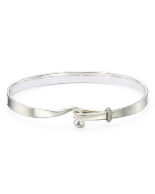 Sterling Silver Torun Diamond Bangle Bracelet
