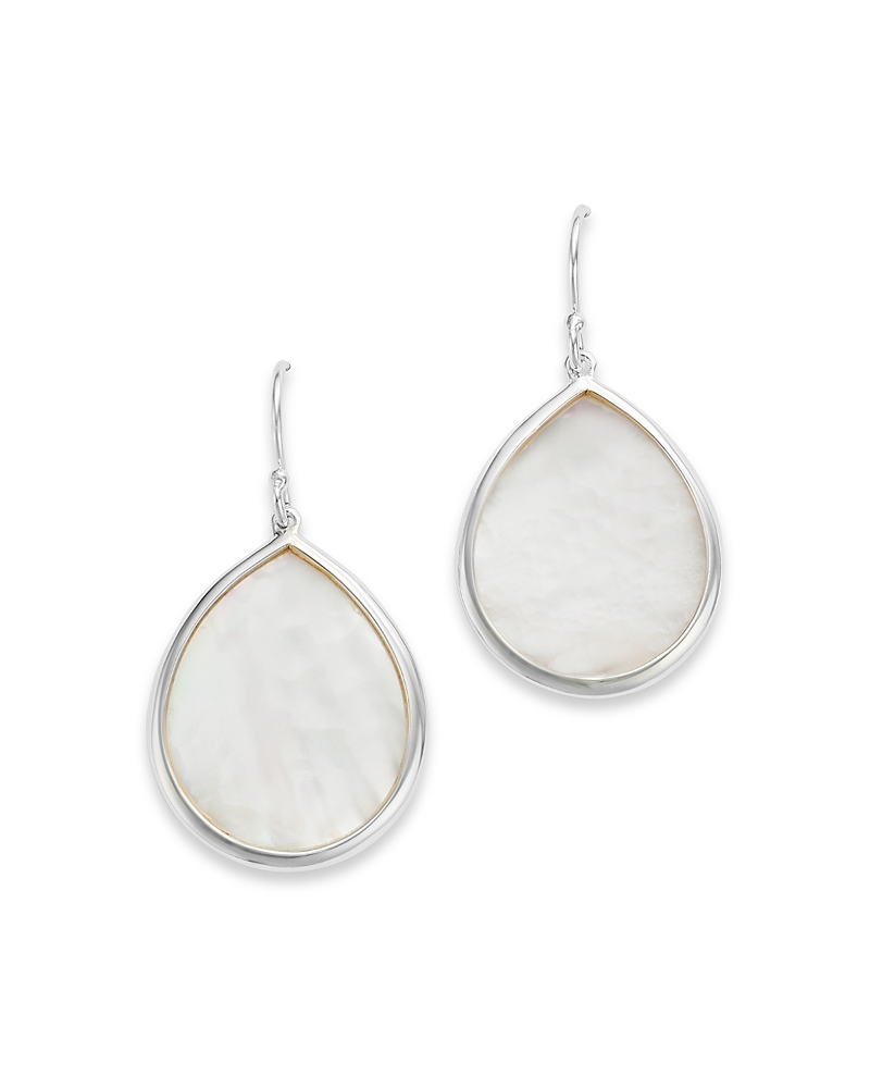 Ippolita Women's Polished Rock Candy Sterling Silver & Mother-of-pearl Small Teardrop Earrings In White/silver