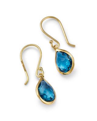 18K Yellow Gold Rock Candy&reg; London Blue Topaz Teeny Teardrop Earrings
