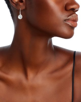 Sterling Silver Rock Candy&reg; Mother-of-Pearl & Clear Quartz Doublet Mini Teardrop Earring