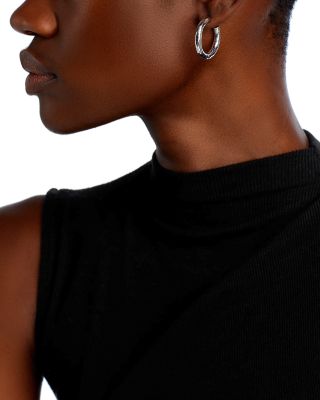 Sterling Silver Glamazon&reg; Hoop Earrings