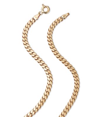 14K Yellow Gold Emerald Eye Panther Collar Necklace, 17"