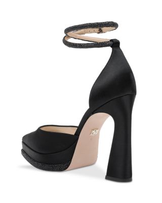 Women's Elaina Ankle Strap Pointed Toe High Heel Pumps