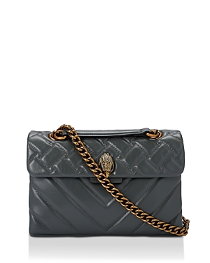 Kurt Geiger Leather Kensington Bag In Grey