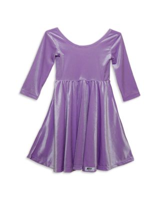 Worthy Threads Girls' Stretch Velvet Twirly Dress - Little Kid, Big Kid