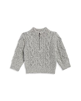 Splendid - Boys' Olive Marled Half Zip Sweater - Baby