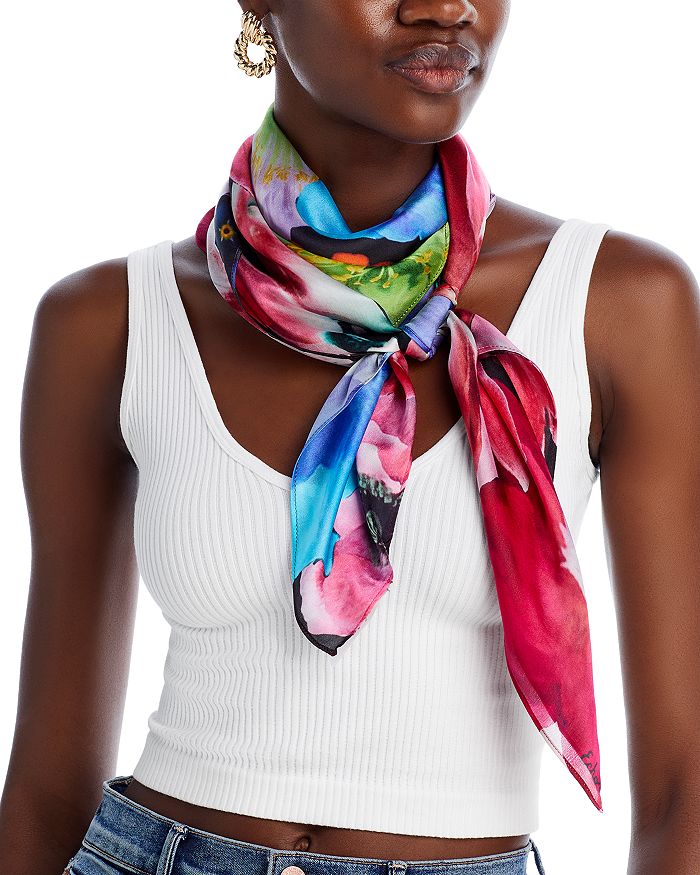 Abuelo Floral Silk Square Scarf