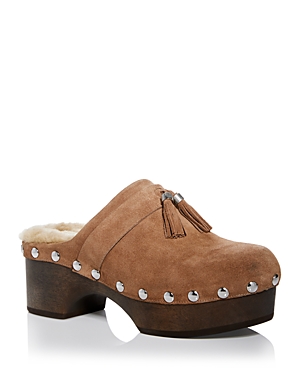 Rag & Bone Johannes Genuine Shearling Clog In Camel
