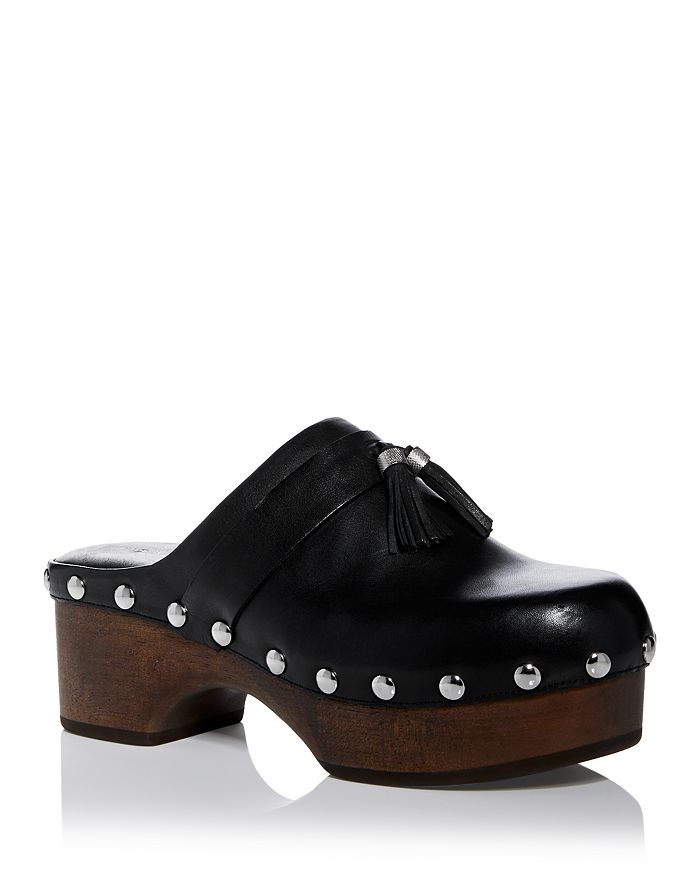 rag bone Women s Johannes Tassel Stud Platform Clogs