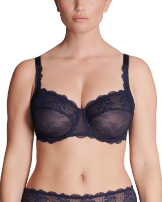 Simone Perele Reve Lace Underwire Full Cup Bra In Cosmic Blue