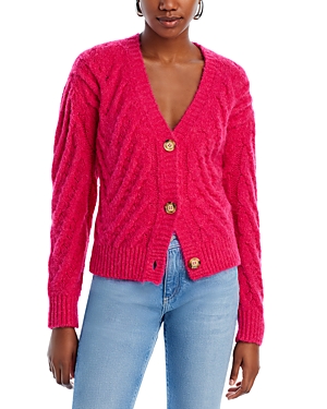 Aqua Novelty Stitch Long Sleeve Sweater - 100% Exclusive In Hot Pink