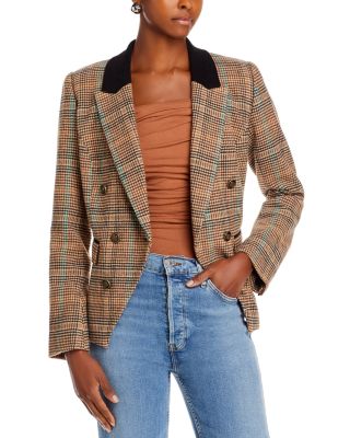 AQUA - Plaid Cutaway Blazer - Exclusive
