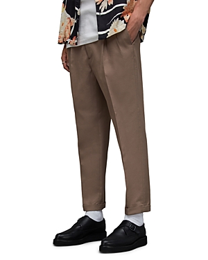 Allsaints Tallis Slim Fit Trousers In Chai Brown