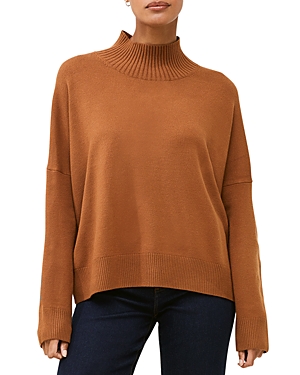 French Connection Babysoft High Neck Sweater In Tan