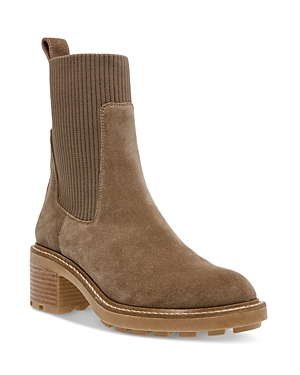 Shop Steve Madden Women's Kiley Pull On Chelsea Boots In Taupe Suede