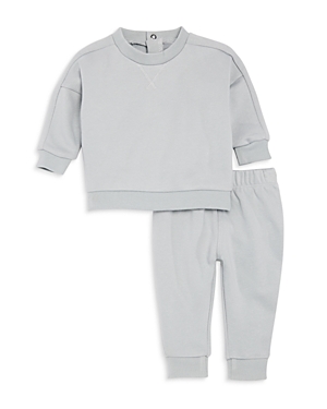 Bloomie's Baby Boys' French Terry Top & Trousers Set - Baby In Grey