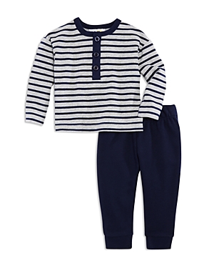 Bloomie's Baby Boys' Striped Top & Trousers Set - Baby In Navy