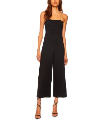 Strapless Cropped Wide Leg Jumpsuit