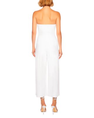 Strapless Cropped Wide Leg Jumpsuit