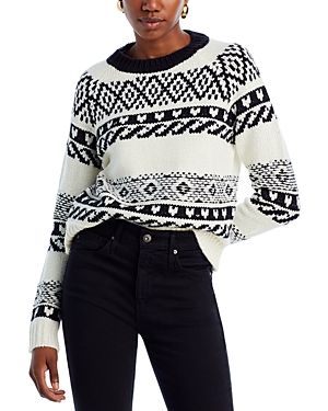 Aqua Cable Knit Sweater - 100% Exclusive In Black/white