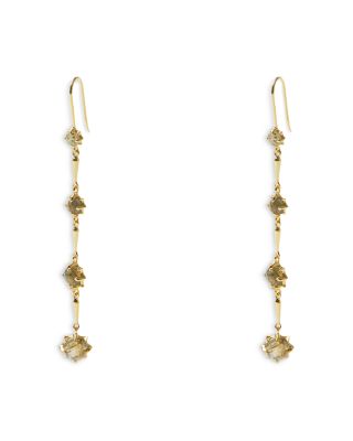 Argento Vivo - Labradorite Linear Drop Earrings in 18K Gold Plated Sterling Silver
