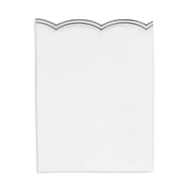 Sky Scalloped Standard Pillowcase, Pair In Reflection Grey